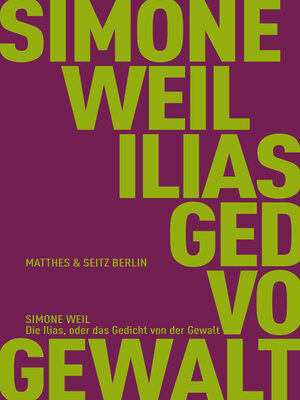 cover image of Die Ilias, oder das Gedicht von der Gewalt